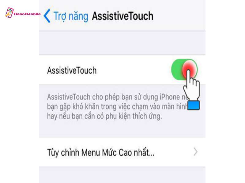 Tắt nguồn bằng phím Home ảo